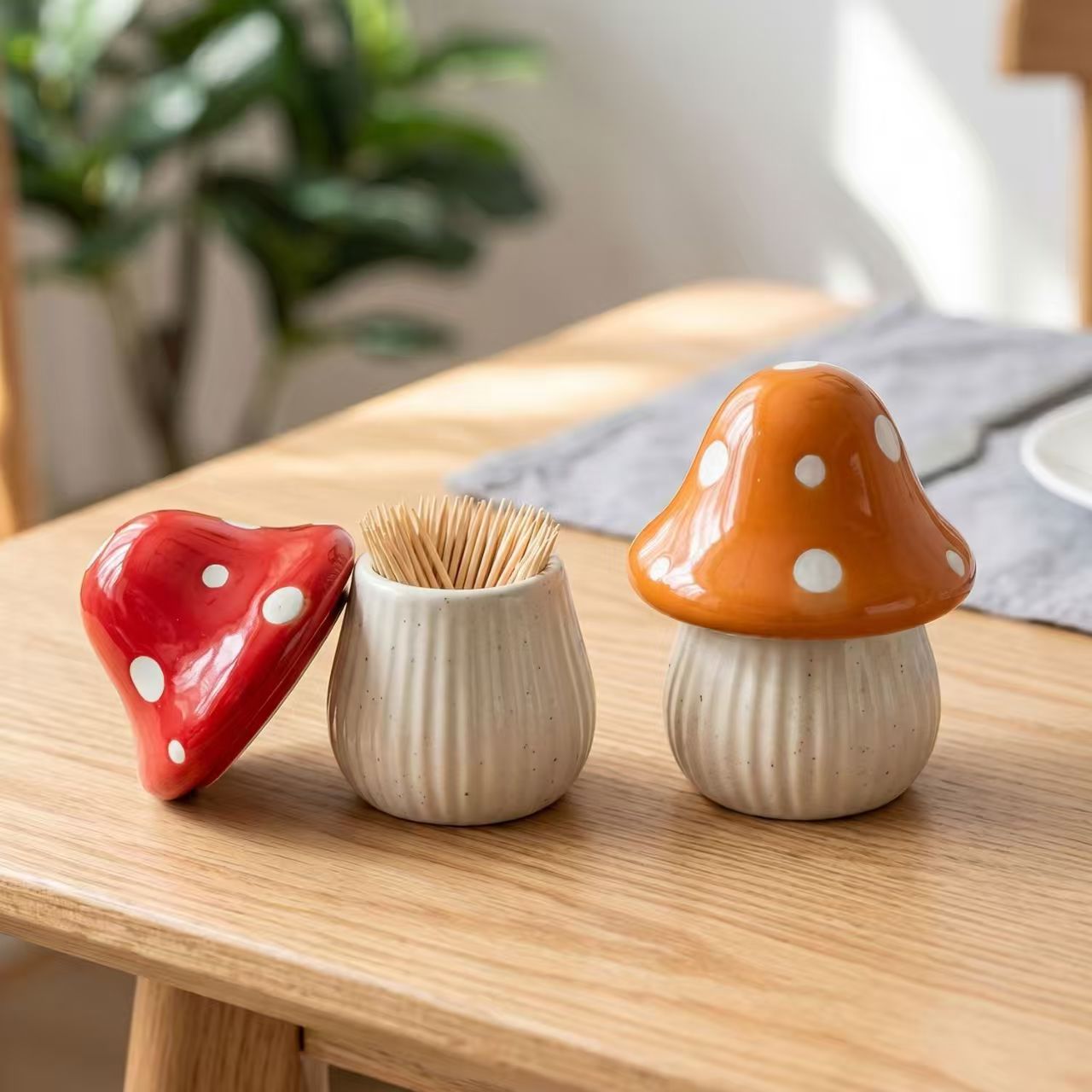 Cartoon Mushroom Ceramic Stora - огляд і ціна Home Bathroom Organizer