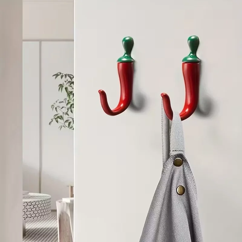 10PC Pepper Shaped Wall Hooks  - огляд і ціна Home Bathroom Organizer