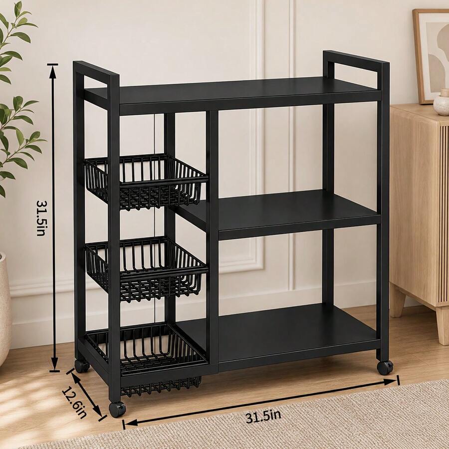 1pc Mobile Storage Rack, Adjus - огляд і ціна Home Edit Bathroom Storage