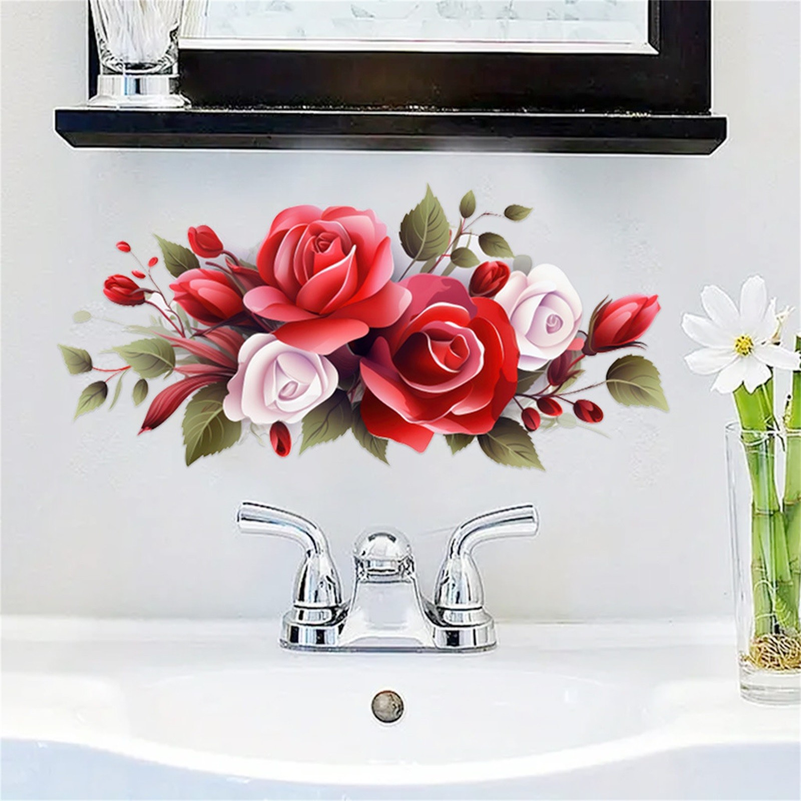Valentine'S Day Red Rose Wall  - огляд і ціна Home Bathroom Trends